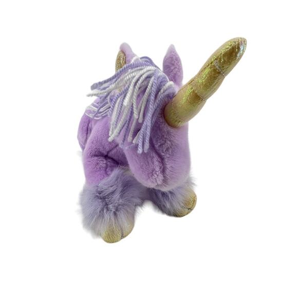 Russ Purple Unicorn 3 Hearts Plush Stuffed Animal 12" in Length White - Picture 6 of 7